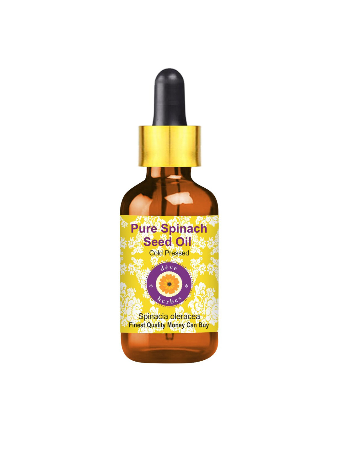 Deve Herbes Pure Spinach Seed Cold Pressed Oil with Glass Dropper - 30ml