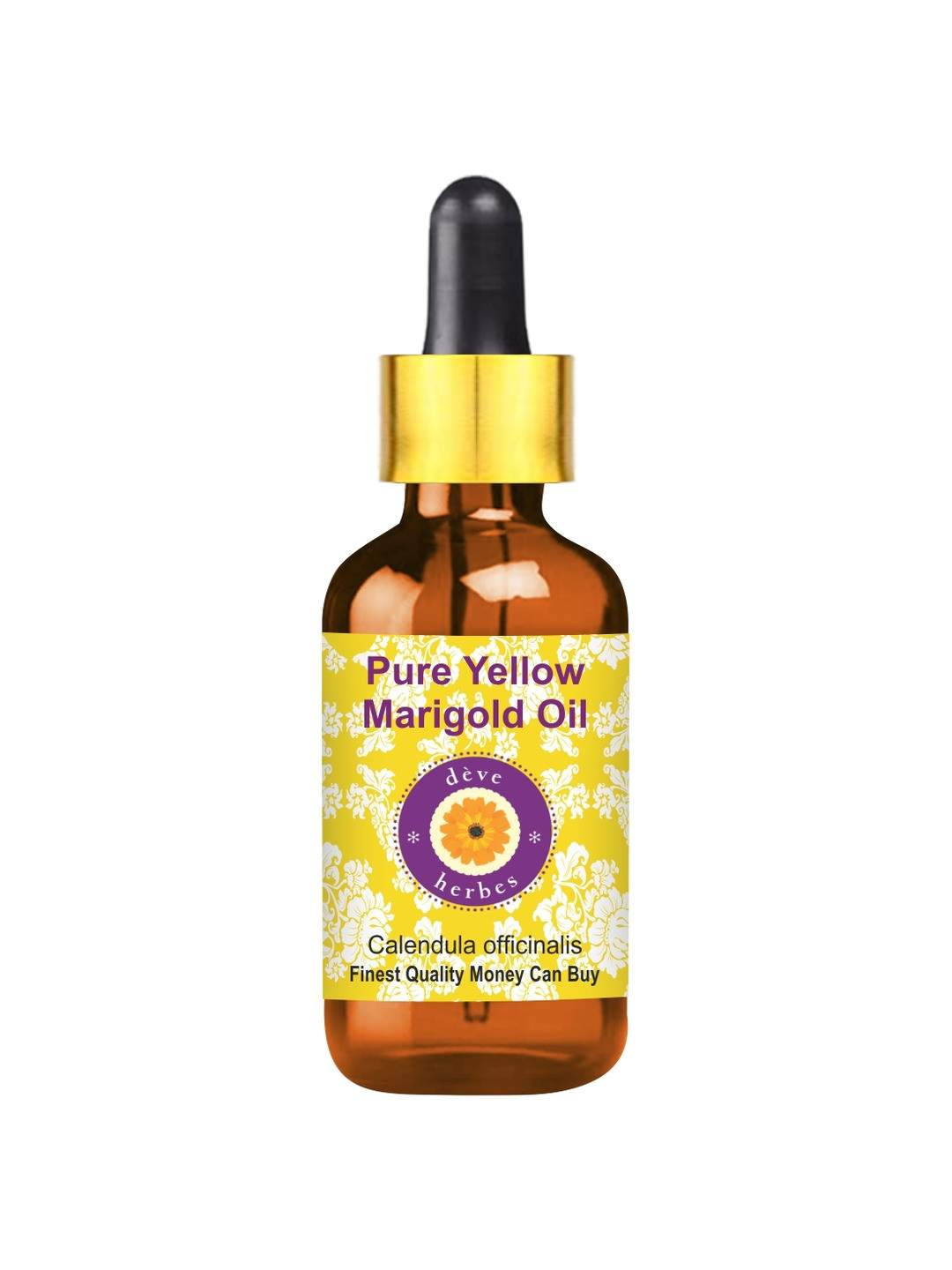 Deve Herbes Yellow Marigold Oil with Glass Dropper - 15ml