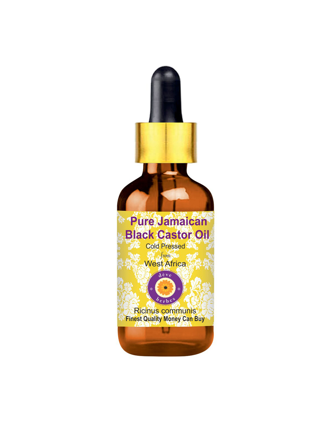 Deve Herbes Jamaican Black Castor Cold Pressed Oil with Glass Dropper - 50ml
