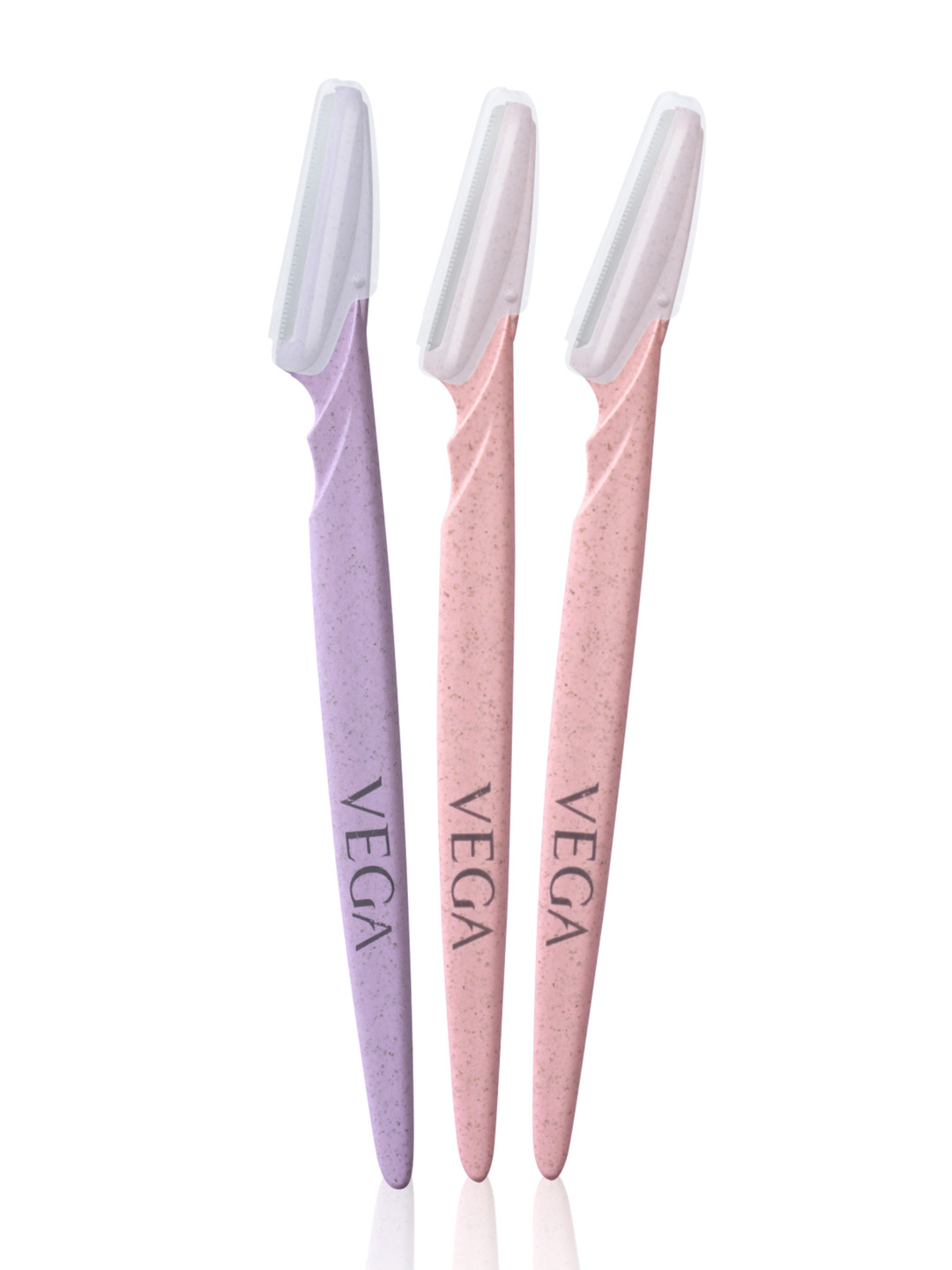 VEGA Set of 3 Smooth Eyebrow Shaper & Face Razors - ESS-03 Pink & Blue