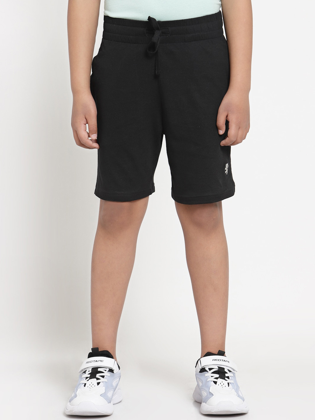 Red Tape Boys Black Pure Cotton Shorts