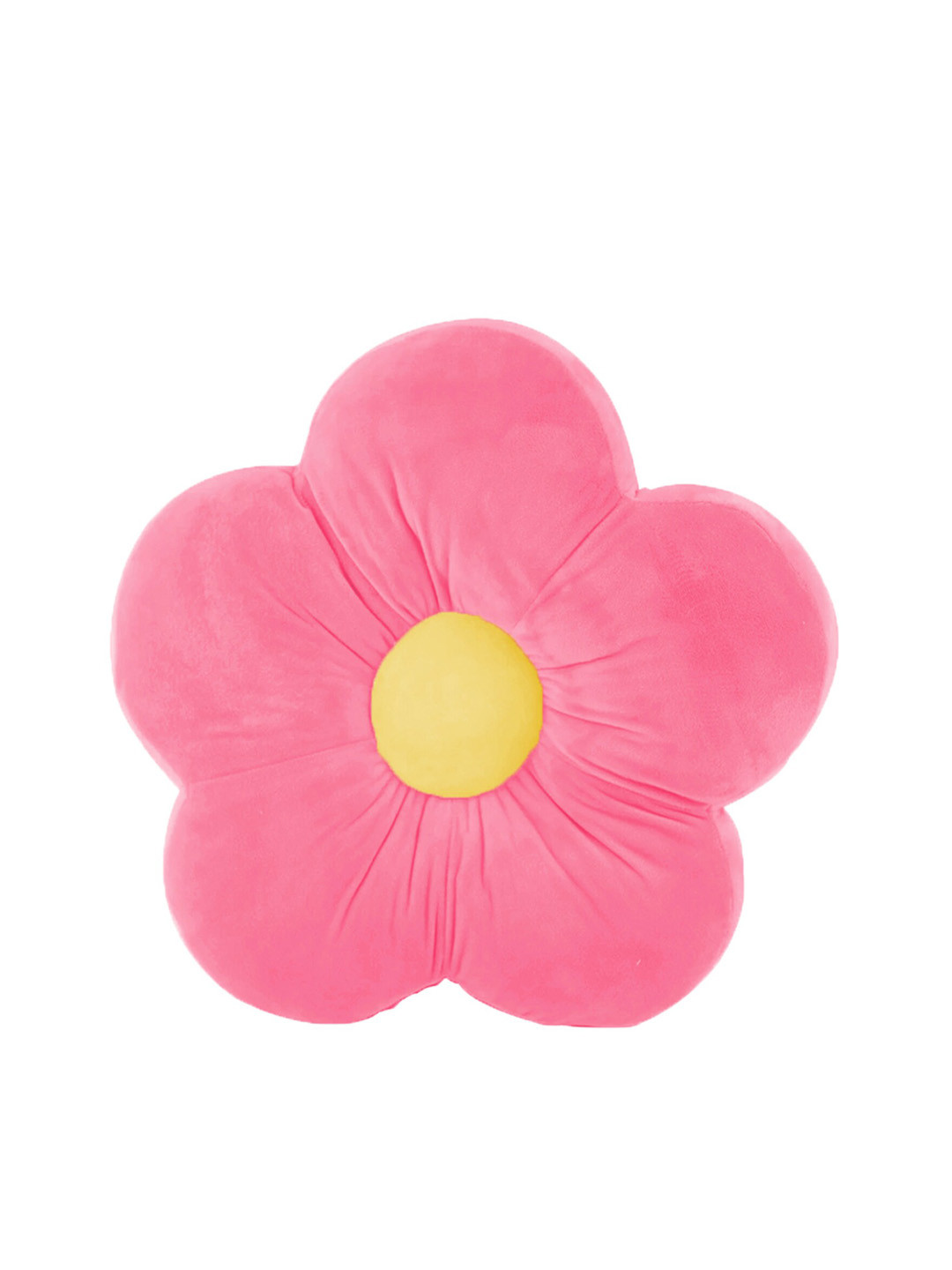 STYBUZZ Kids Pink Solid Flower Shaped  Pre-Filled Cushion