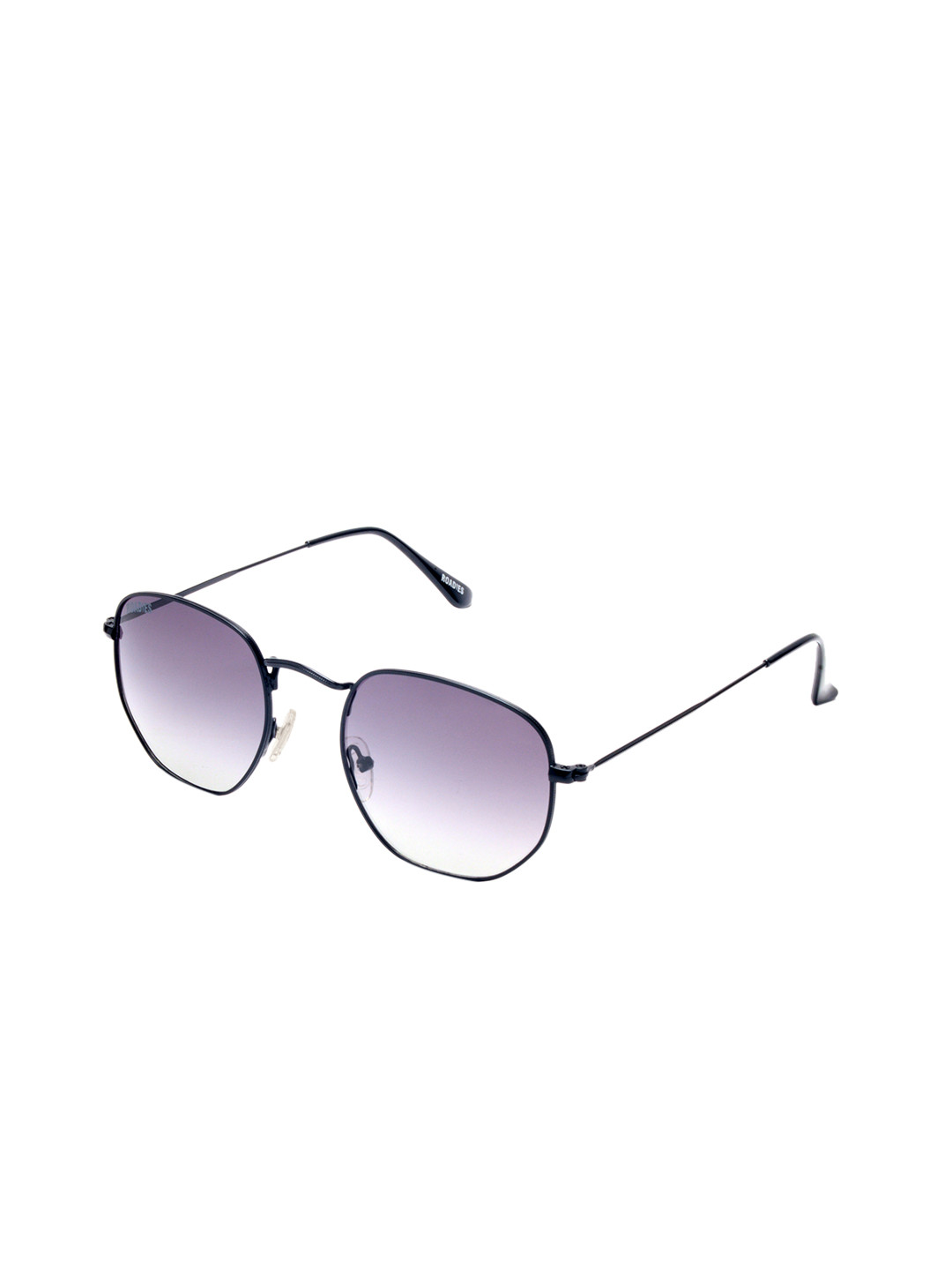 Roadies Unisex Blue Lens & Black Round Sunglasses with Polarised Lens