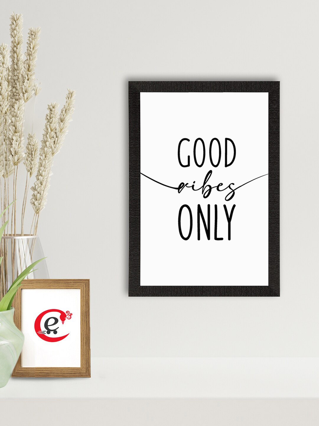 eCraftIndia Quotes Synthetic Wood Dining Room Rectangle Paintings Wall Art -13.78 x 9.84In