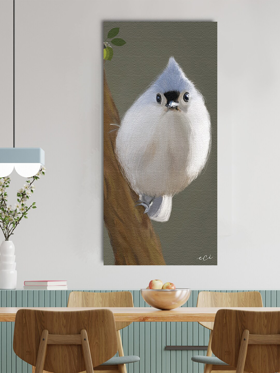 eCraftIndia Multicolored Topical Bird Matt Textured UV Wall Art