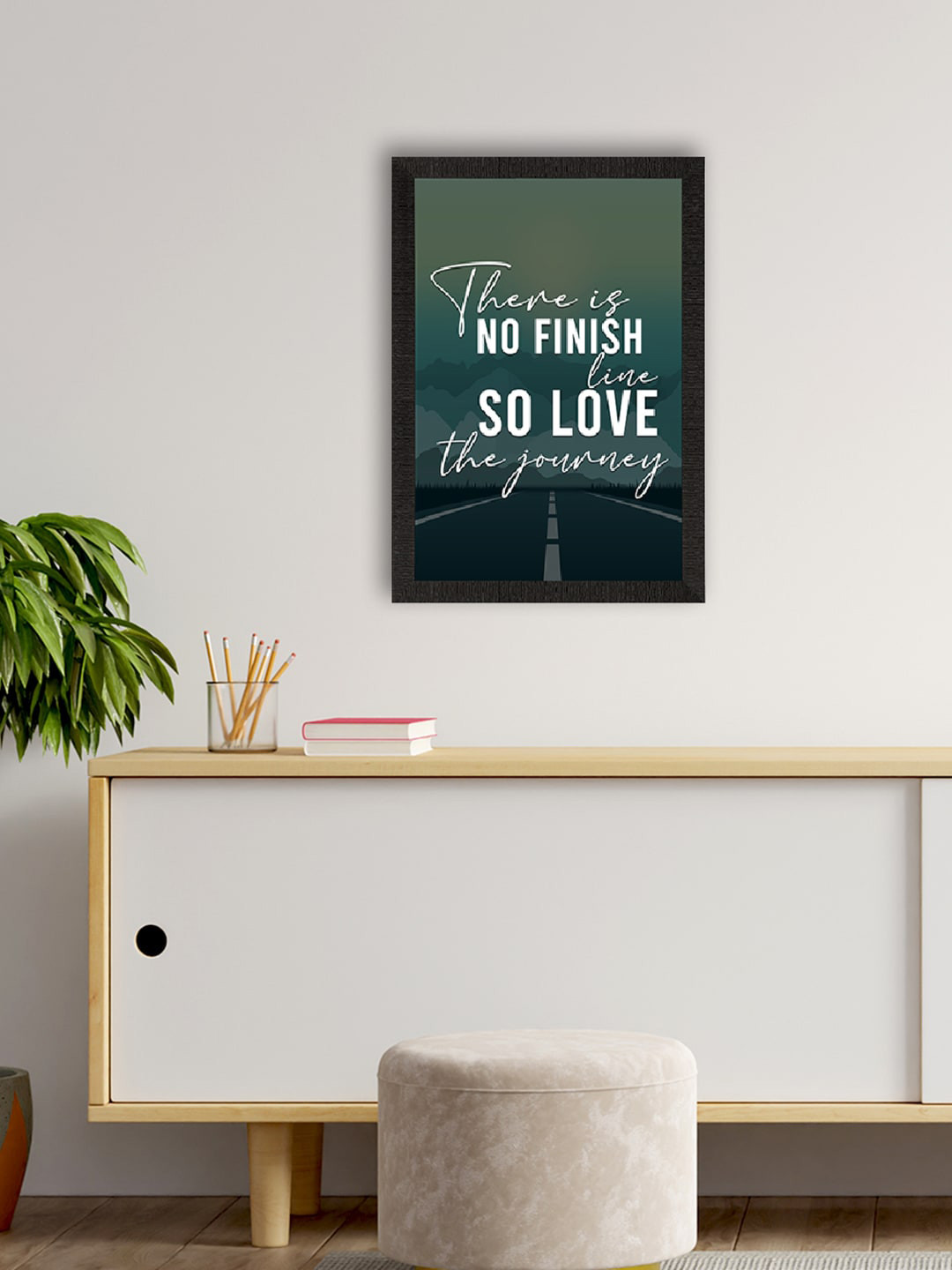 eCraftIndia Multicolored Motivational Quote UV Paper Wall Art