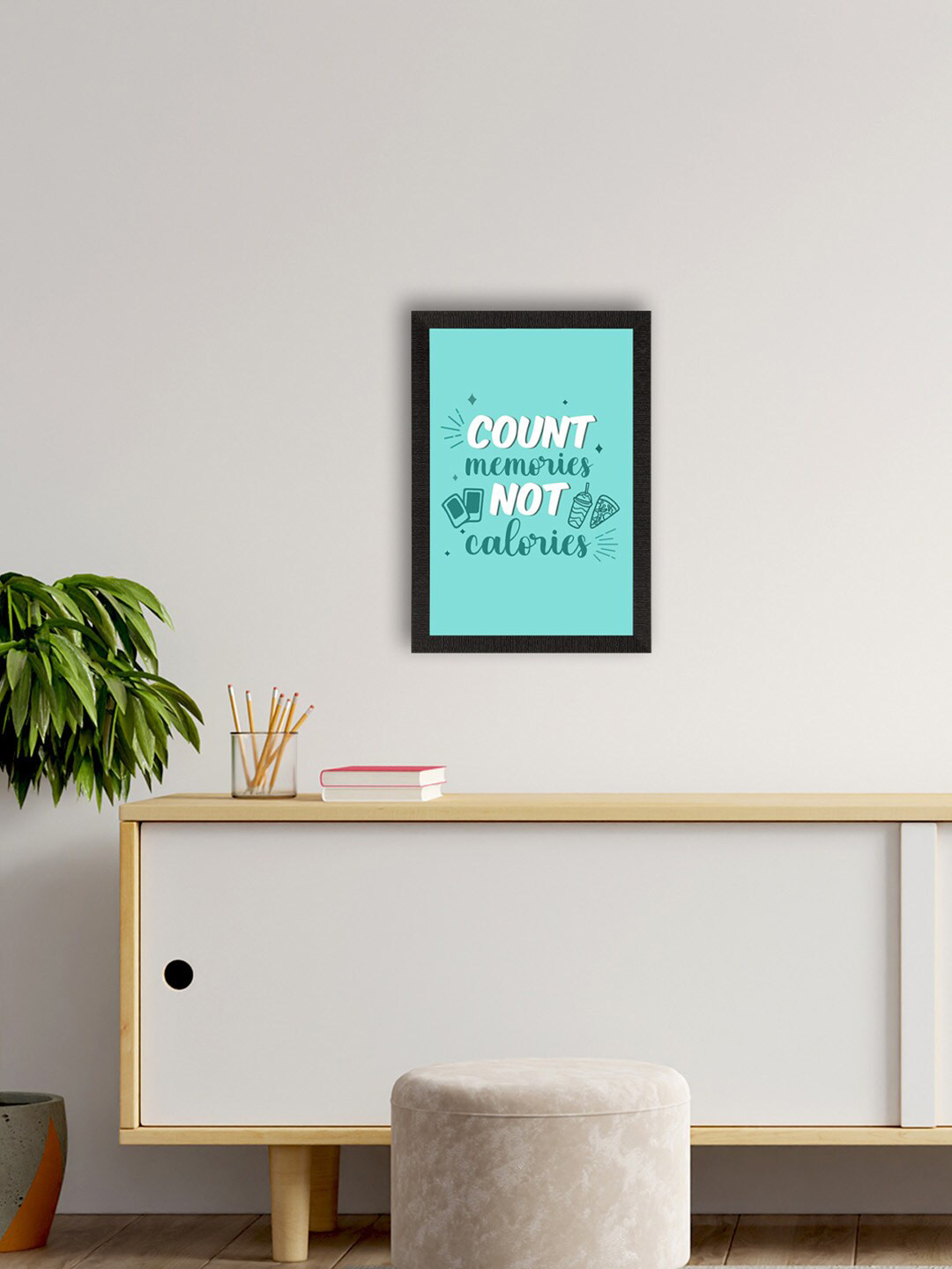 eCraftIndia Blue Motivational Quote UV Art Wall Painting