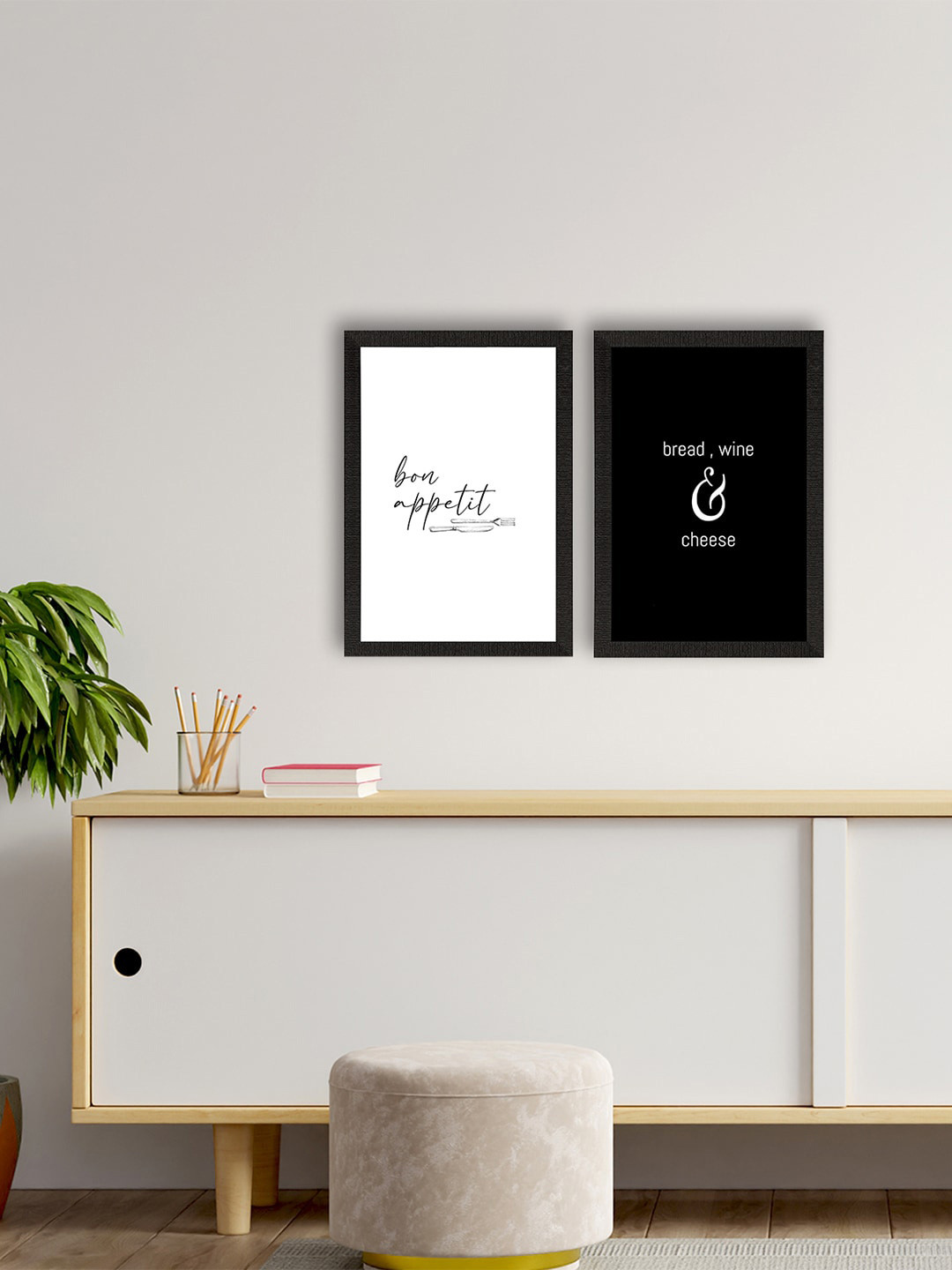 eCraftIndia Quotes White Paper Wall Living Room Rectangle Paintings Wall Art -14 x 20In