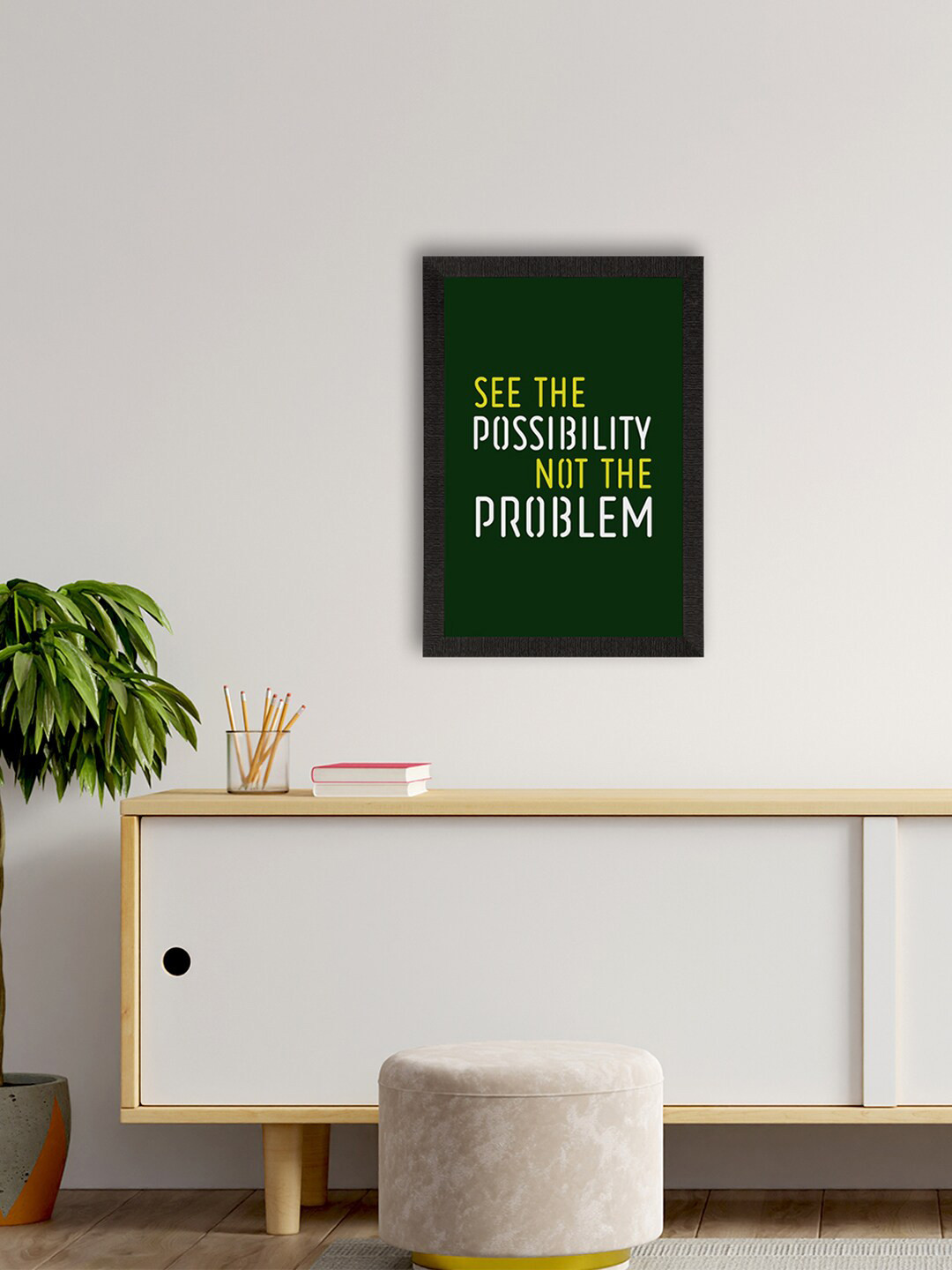 eCraftIndia Black Motivational Quote Wall Painting