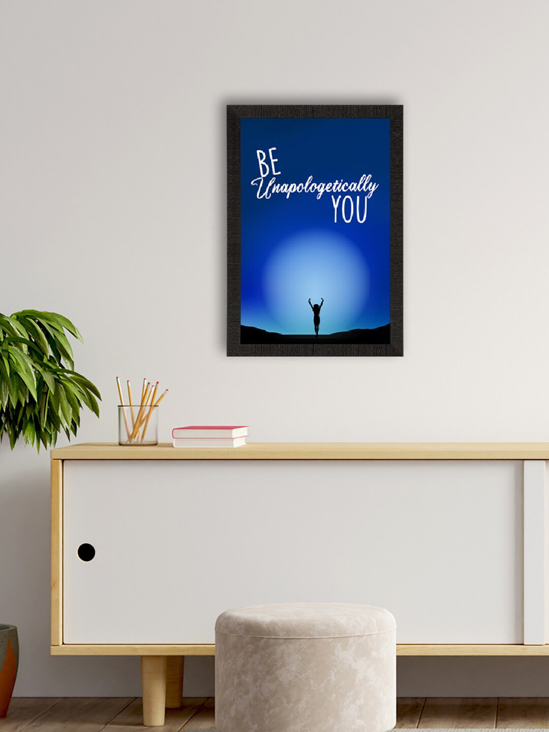 eCraftIndia Multicolour Motivational Quote Satin Matt Texture UV Art Painting