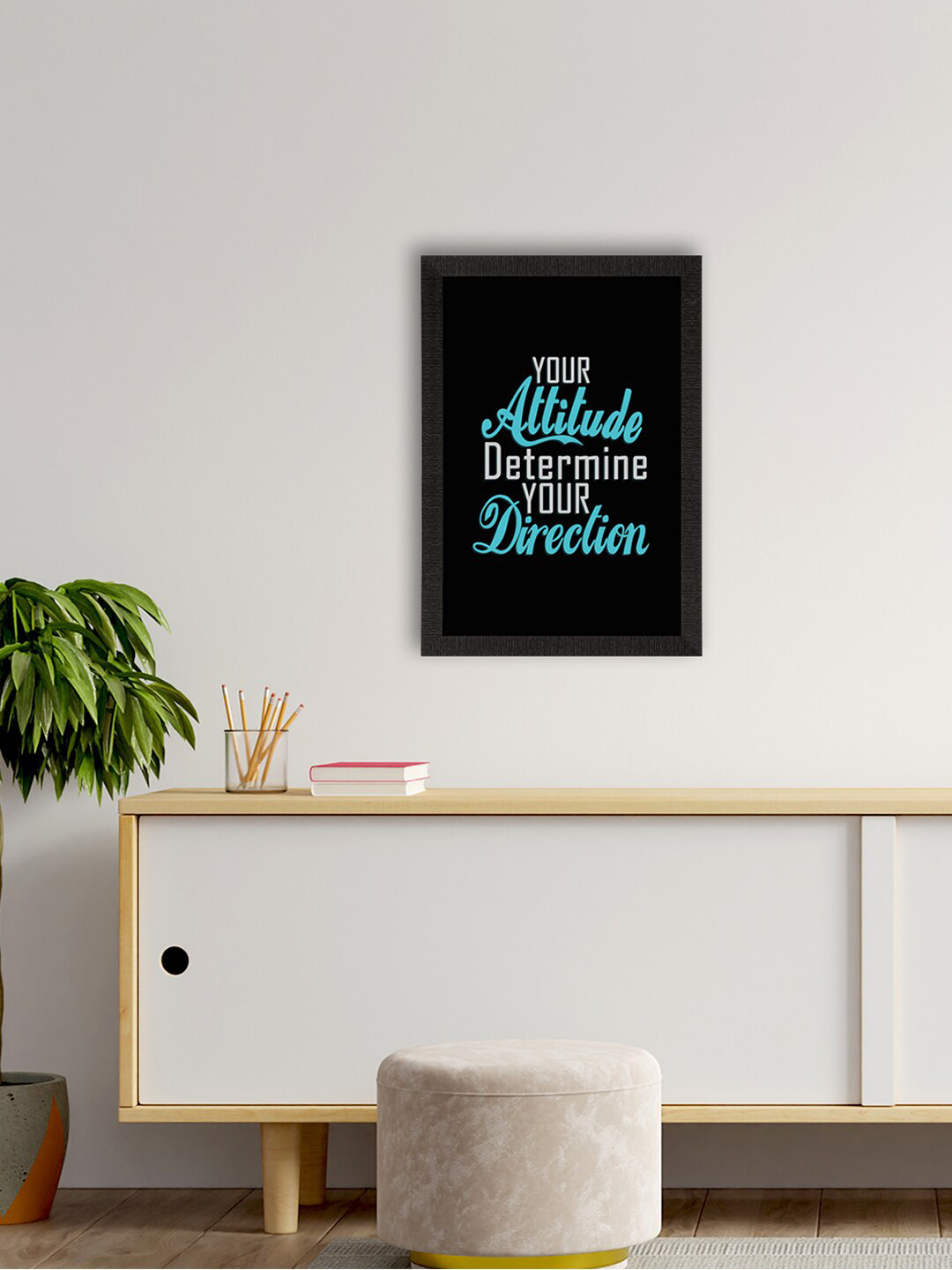 eCraftIndia Your Attitude Determine Your Direction Paper Paintings Wall Art - 20 x 14In