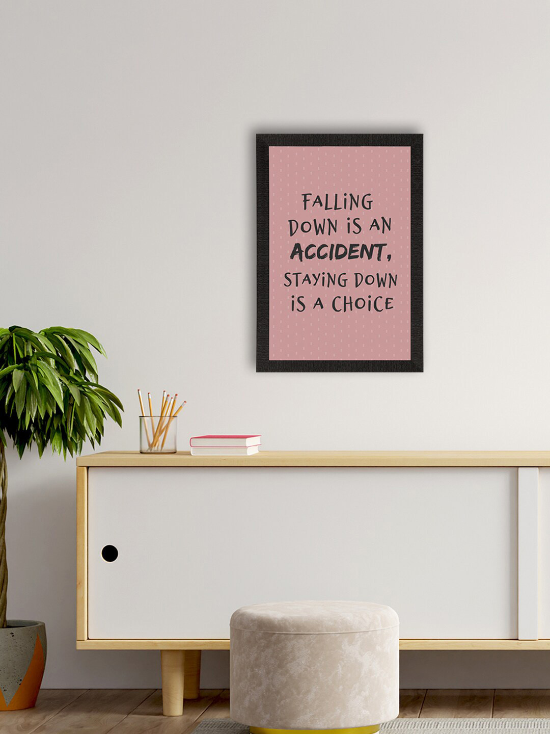 eCraftIndia Multicolor Motivational Quote Satin Matt Texture UV Art Painting