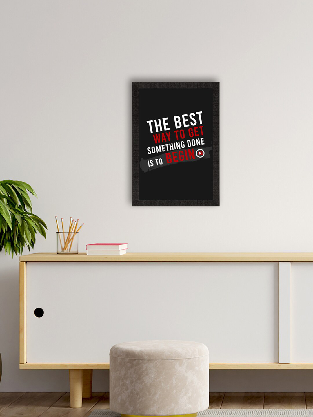 eCraftIndia Inspirational Quote Paper Wall Rectangle Paintings Wall Art - 10 x 14 In