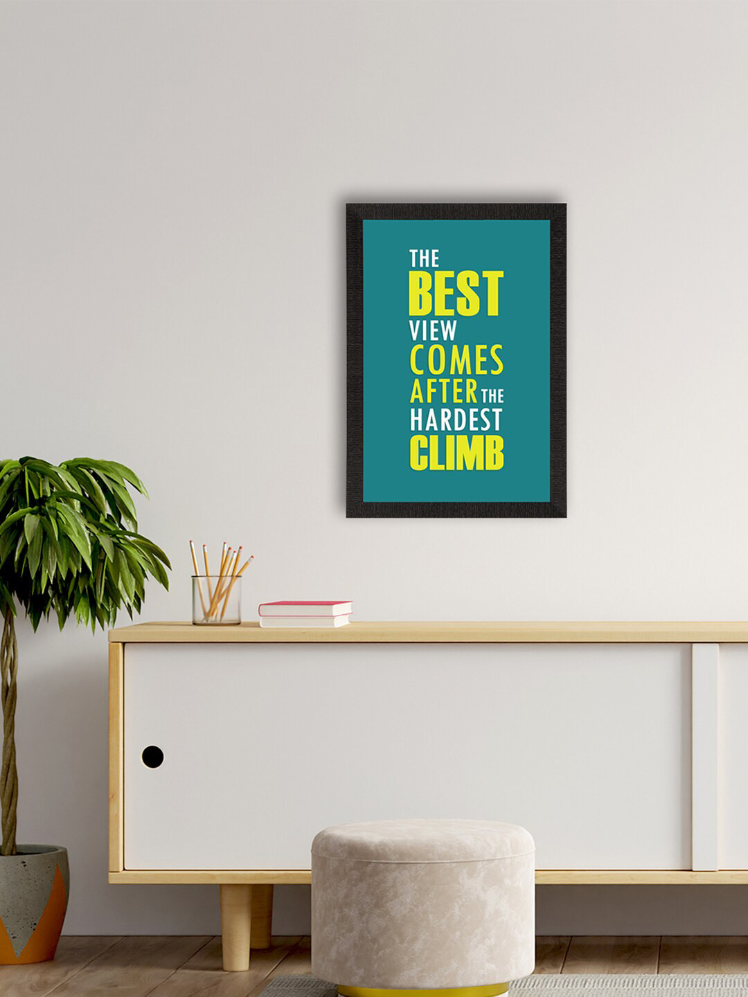 eCraftIndia The Best View Motivational Quotes Printed Framed Wall Art Wall Art