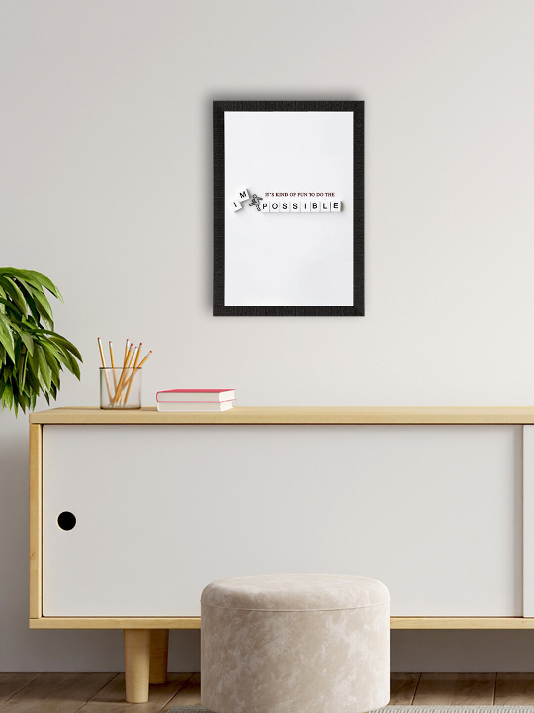 eCraftIndia White & Grey Matt Texture UV Art Painting