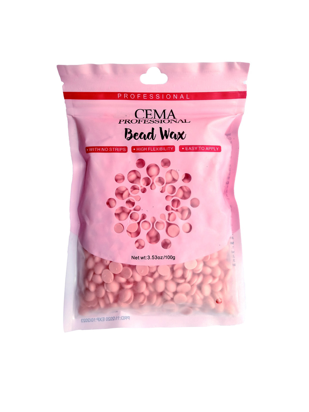 CEMA Professional Rose Pink Hard Bead Wax - 100 g
