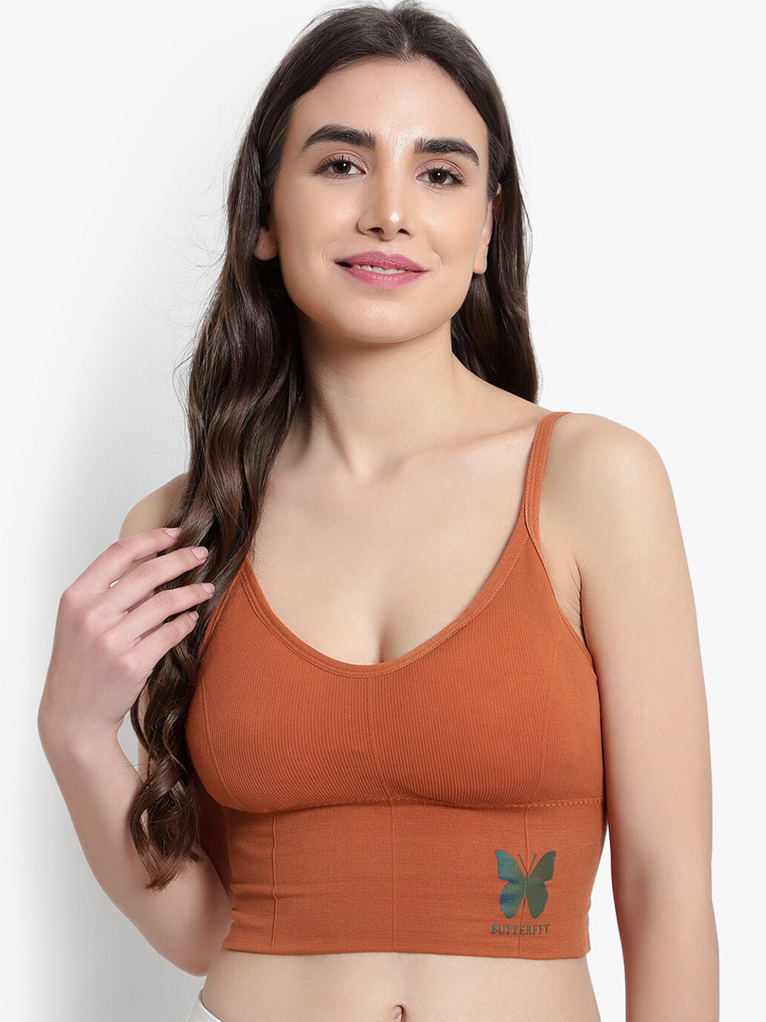 BRACHY Brown Bralette Bra Lightly Padded