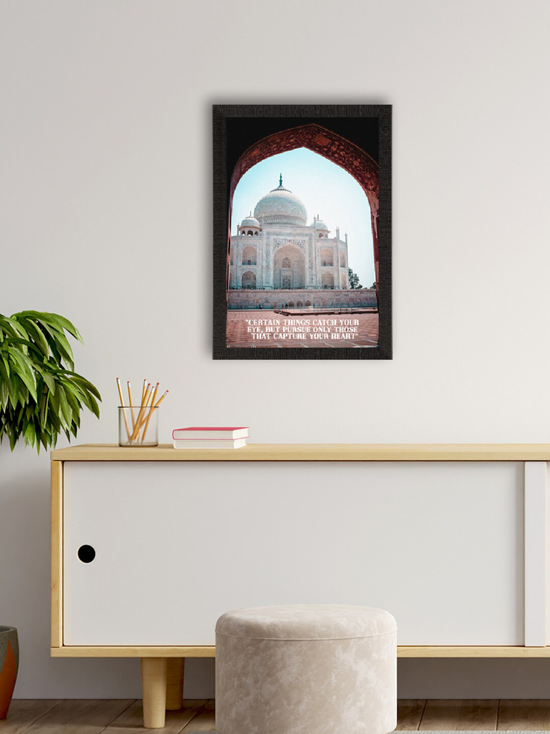 eCraftIndia Multi-Coloured Motivational Quote Satin Matt Texture UV Art Painting