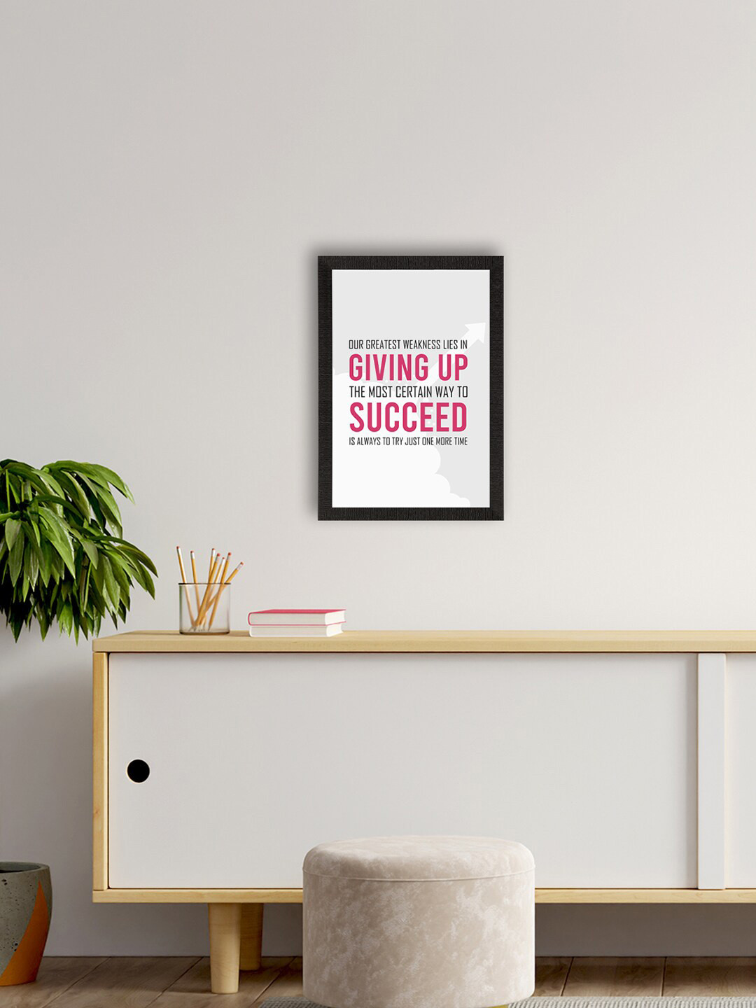 eCraftIndia SuccessInspirational Canvas Wall Rectangle Paintings Wall Art - 14x10In