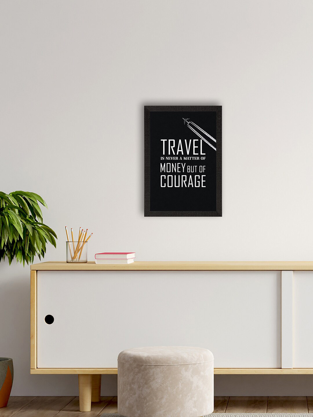 eCraftIndia Black & White Motivational Quotes UV Art Framed Wall Art