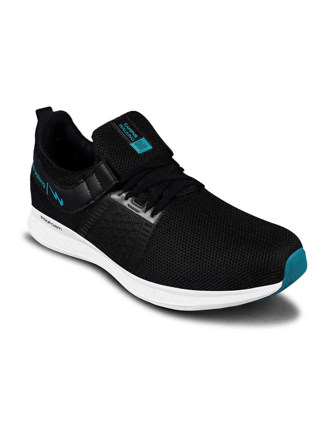 Campus Men T-CROSS PRO Black Mesh Running Shoes
