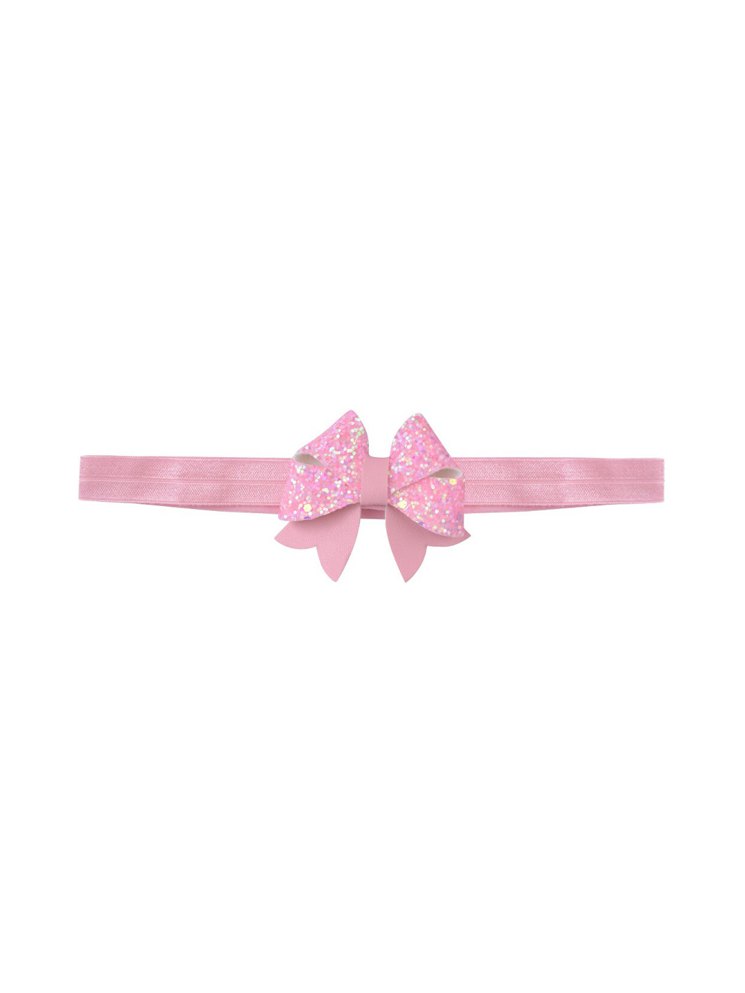 Aye Candy Girls Pink Embellished Fold Medium Bow Chill Wrap Headband