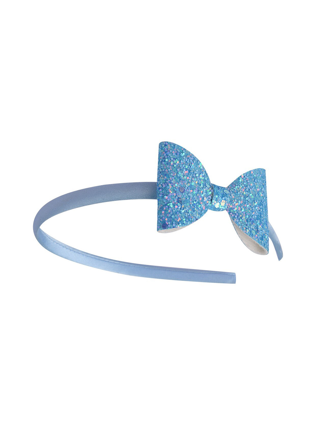 Aye Candy Girls Blue Glitter Bow Chill Wrap Headband