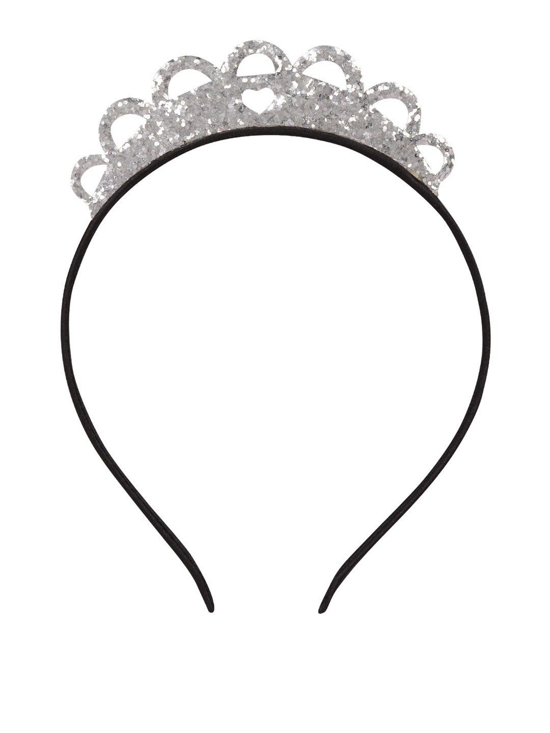 Aye Candy Girls Silver-Toned & Black Embellished Tiara