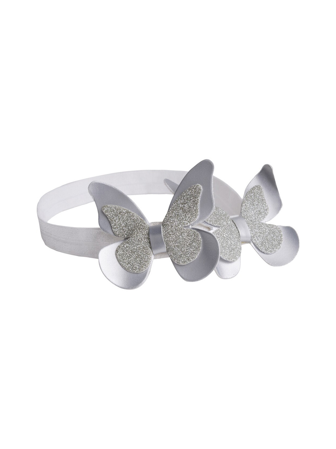 Aye Candy Girls Silver Toned Butterflies Headband