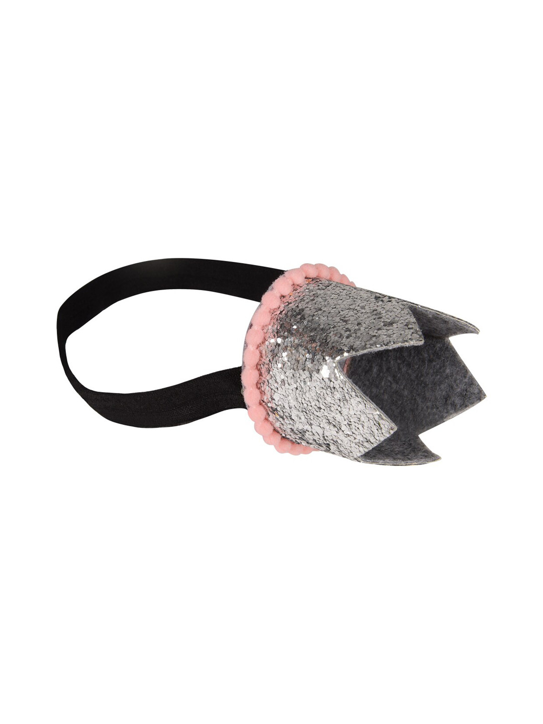 Aye Candy Girls Silver-Coloured & Black Embellished Chill Wrap Headband