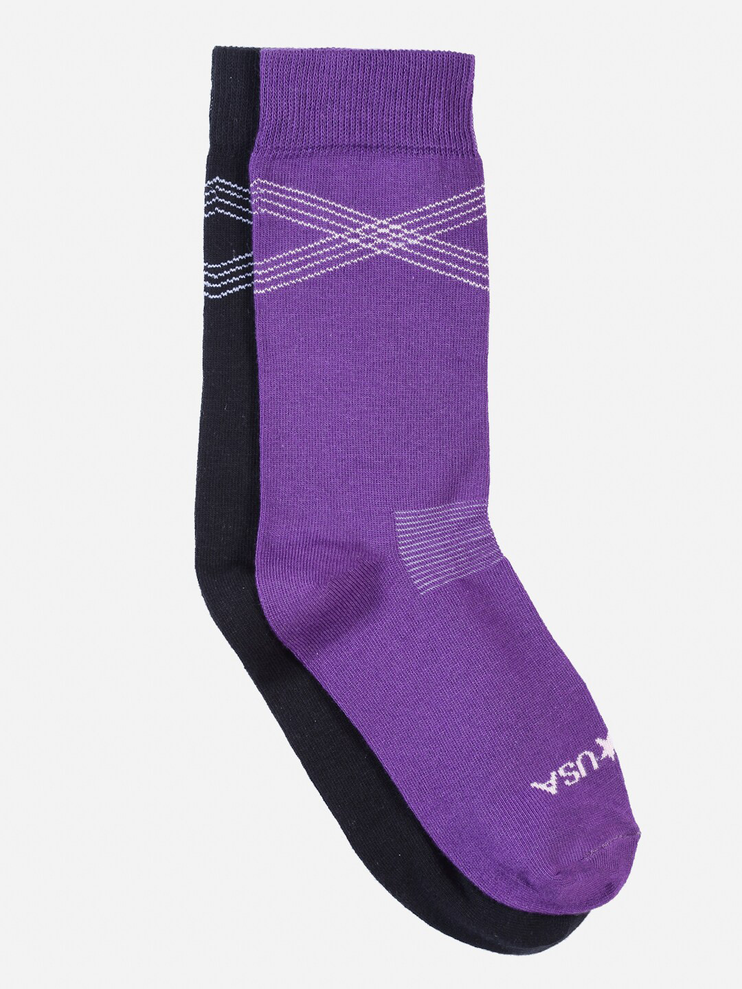 JUMP USA Men Pack of 2 Patterned Above-Ankle Length Socks