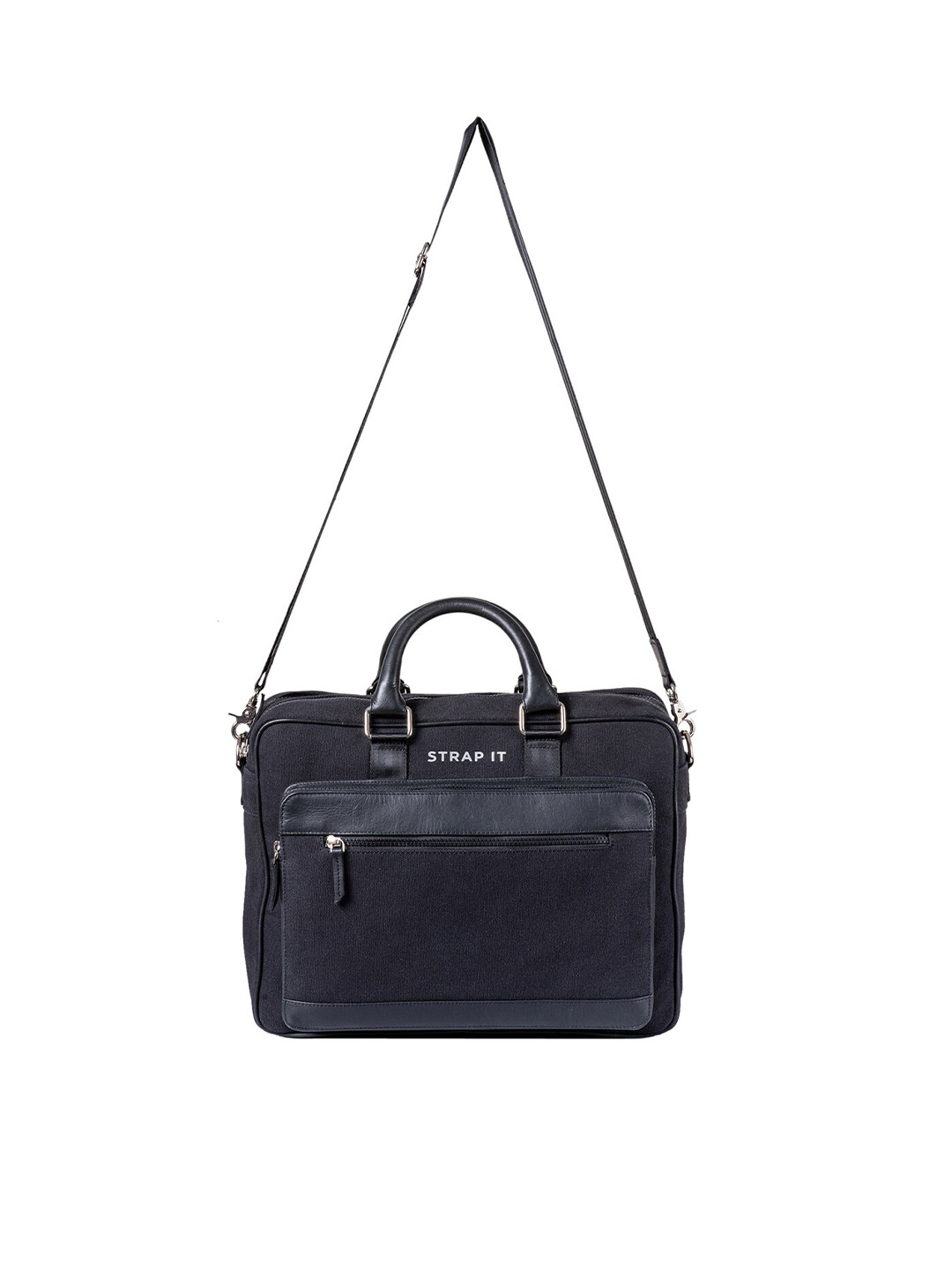 STRAP IT Men Black 15 Inch Laptop Bag