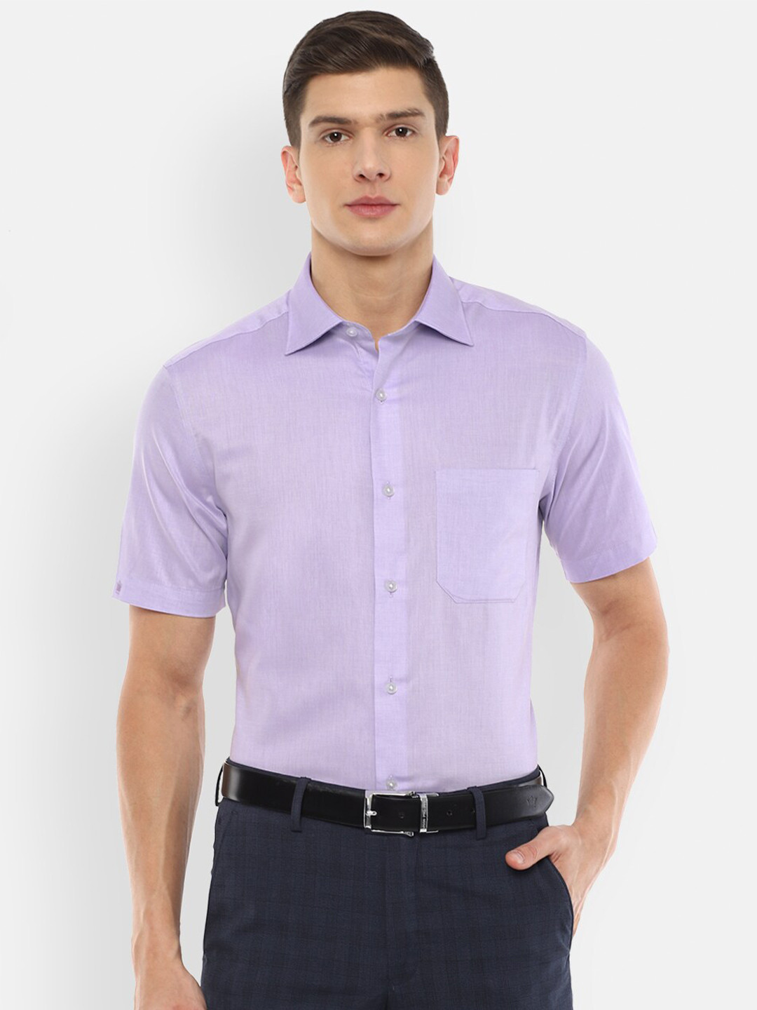 Louis Philippe Men Purple Formal Shirt