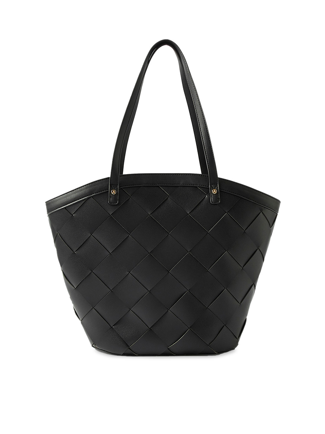 Accessorize London Women Faux Leather Cross-Weave tote Bag