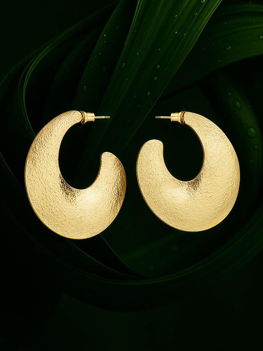 TOKYO TALKIES X rubans FASHION ACCESSORIES Gold-Plated Hoop Earrings