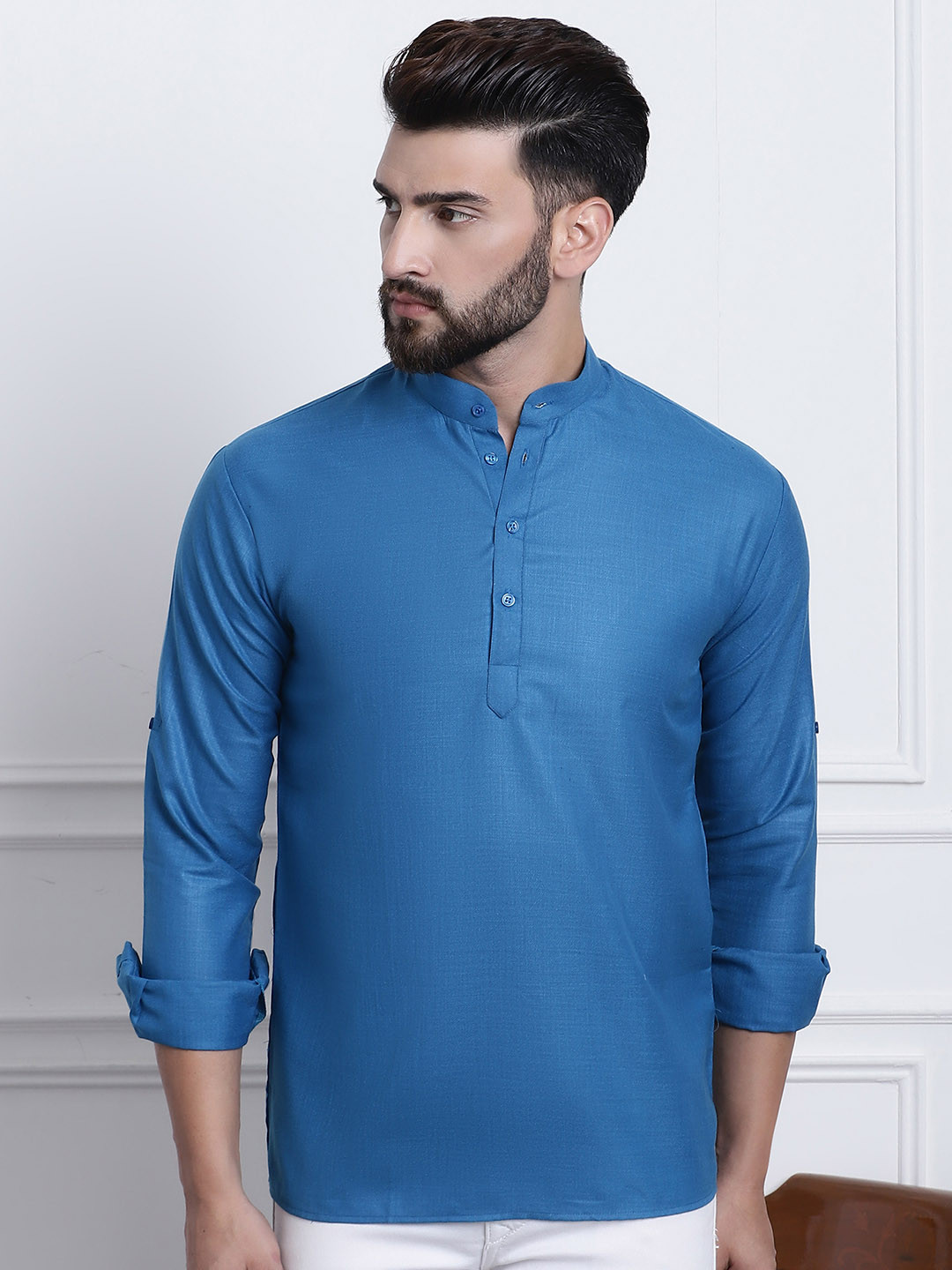 Anug by SOJANYA Men Blue Kurta