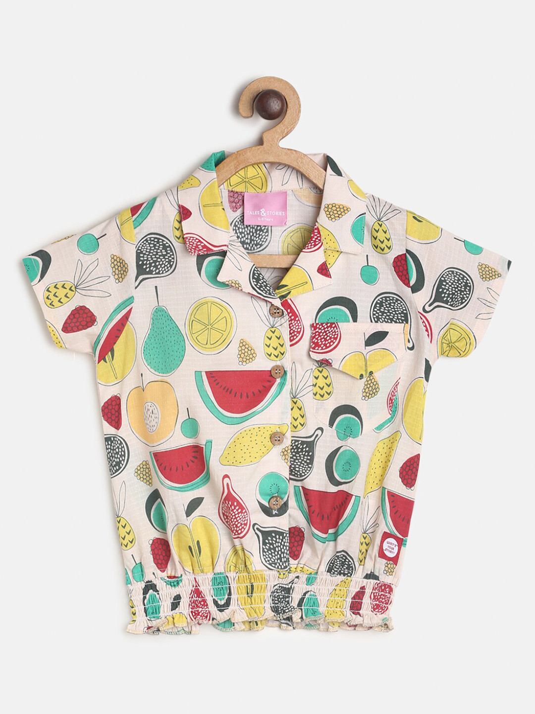 TALES & STORIES Multicoloured Print Blouson Top