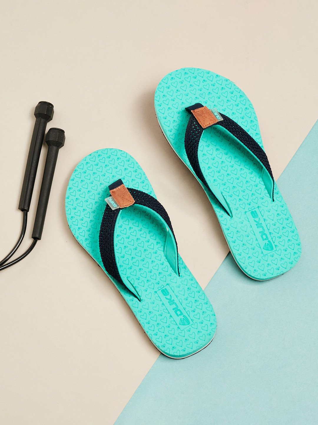 Duke Women Sea Green & Black Slip-On