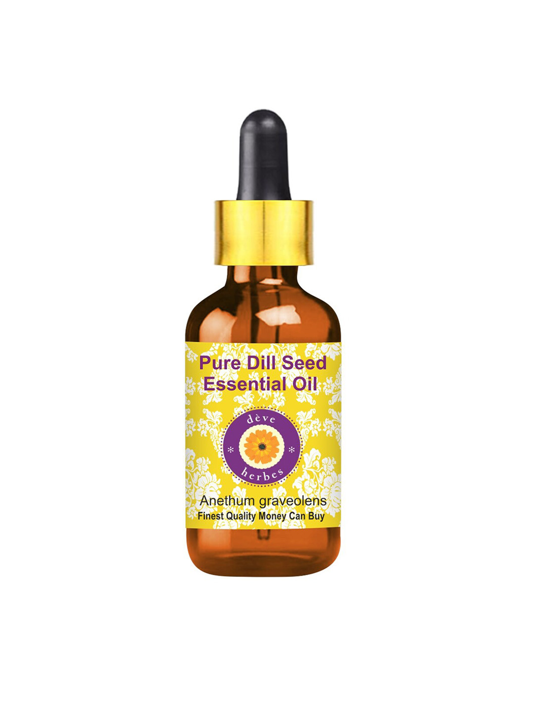 Deve Herbes Pure Dill Seed Steam Distilled Essential Oil with Glass Dropper - 50ml