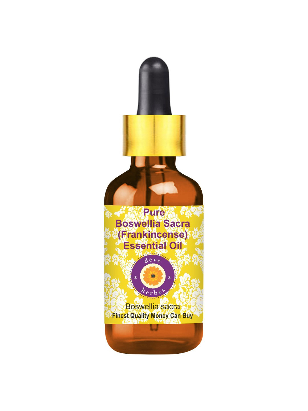 Deve Herbes Pure Boswellia Sacra Frankincense Essential Oil with Glass Dropper - 100ml