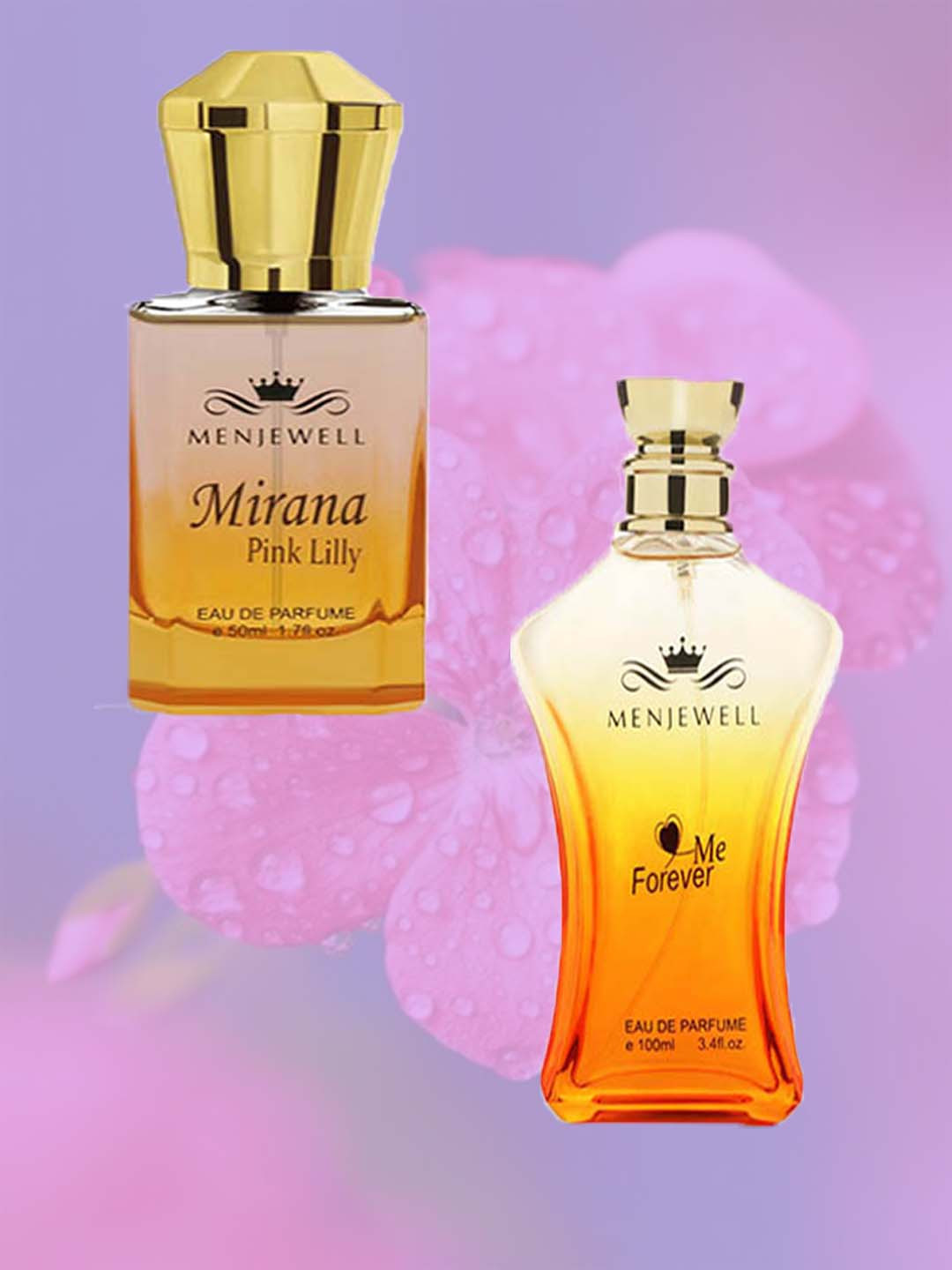 Menjewell Women Set of Love Me Forever EDP 100 ml & Mirana Pink Lilly EDP 50 ml