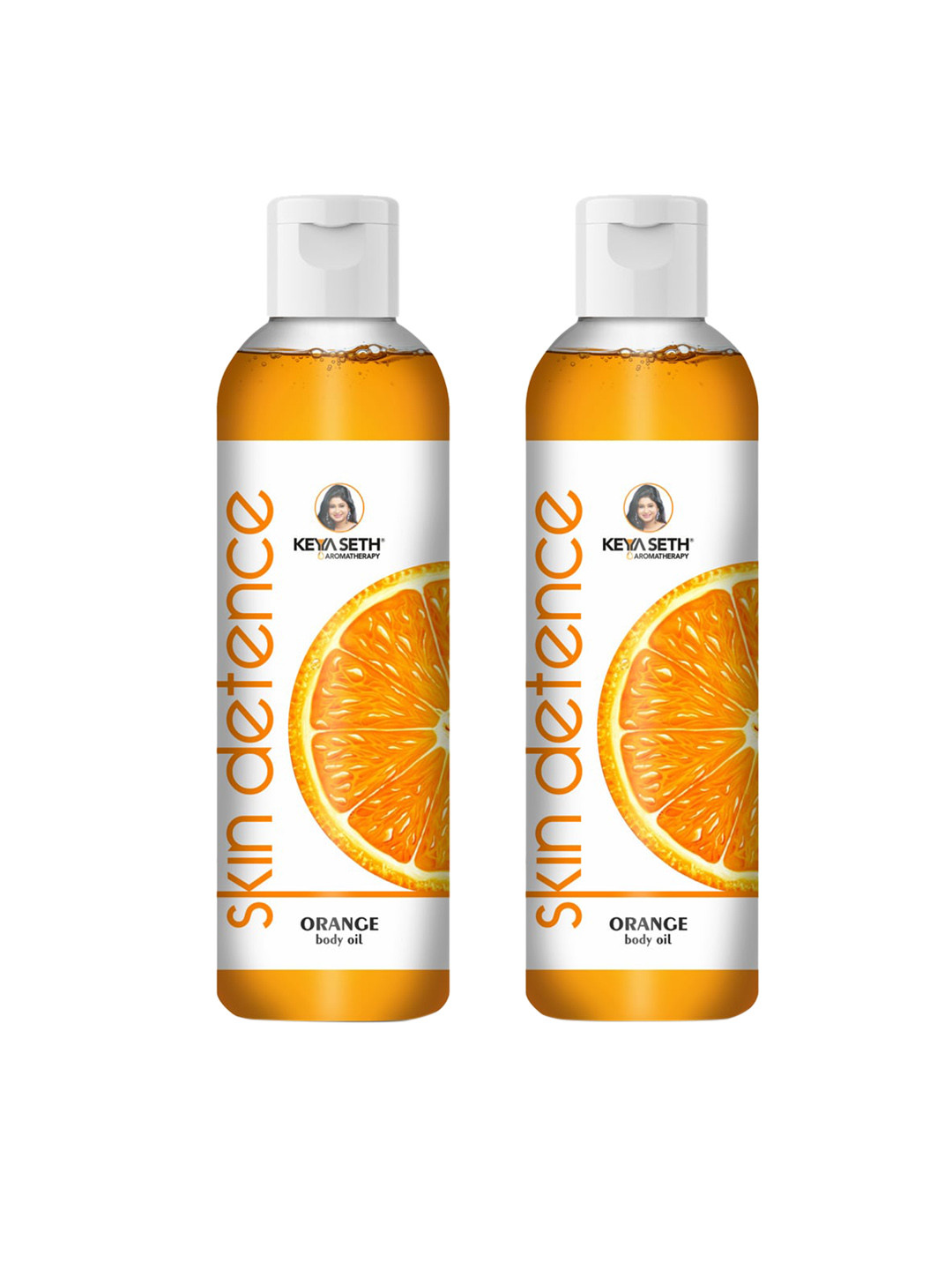 KEYA SETH AROMATHERAPY  Set of 2 Skin Defence Orange Body Oil for Lightening & Rejuvenating