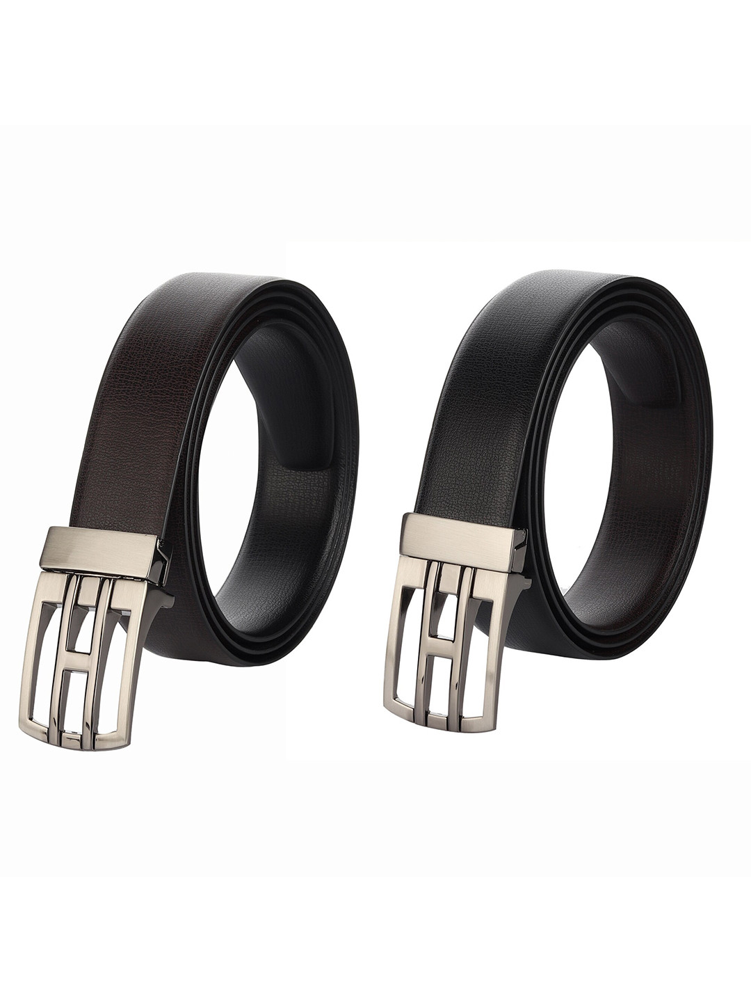 Kastner Men Black & Brown Artificial Leather Reversible Formal Belt
