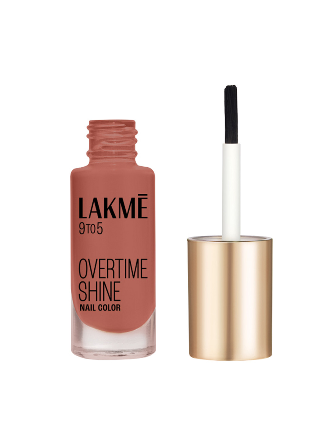 Lakme 9to5 Overtime Shine Glossy Long Lasting & Quick Dry Nail Color 6ml - Brown Latte