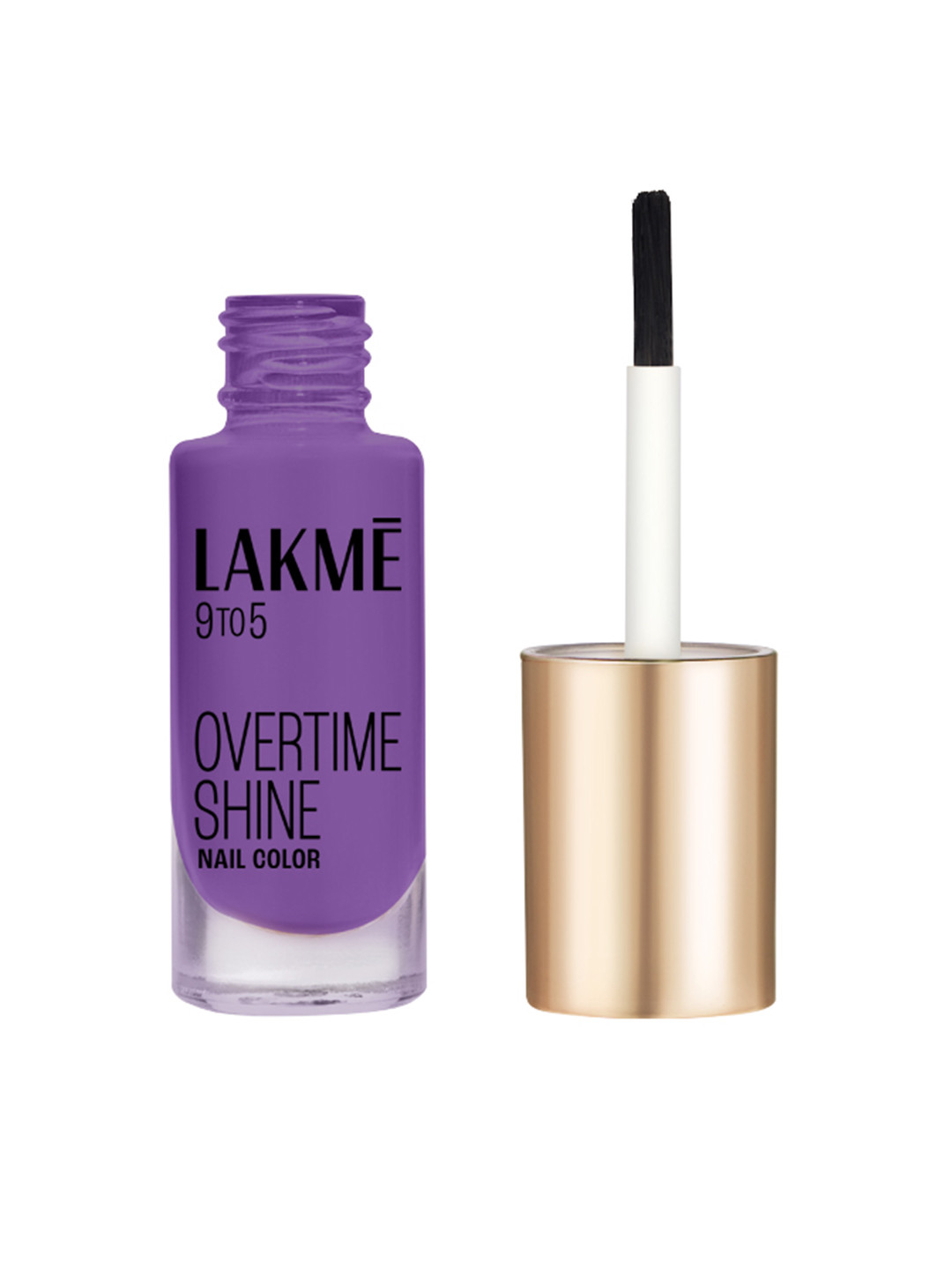 Lakme 9to5 Overtime Shine Glossy Long Lasting & Quick Dry Nail Color 6ml - Purple Magic