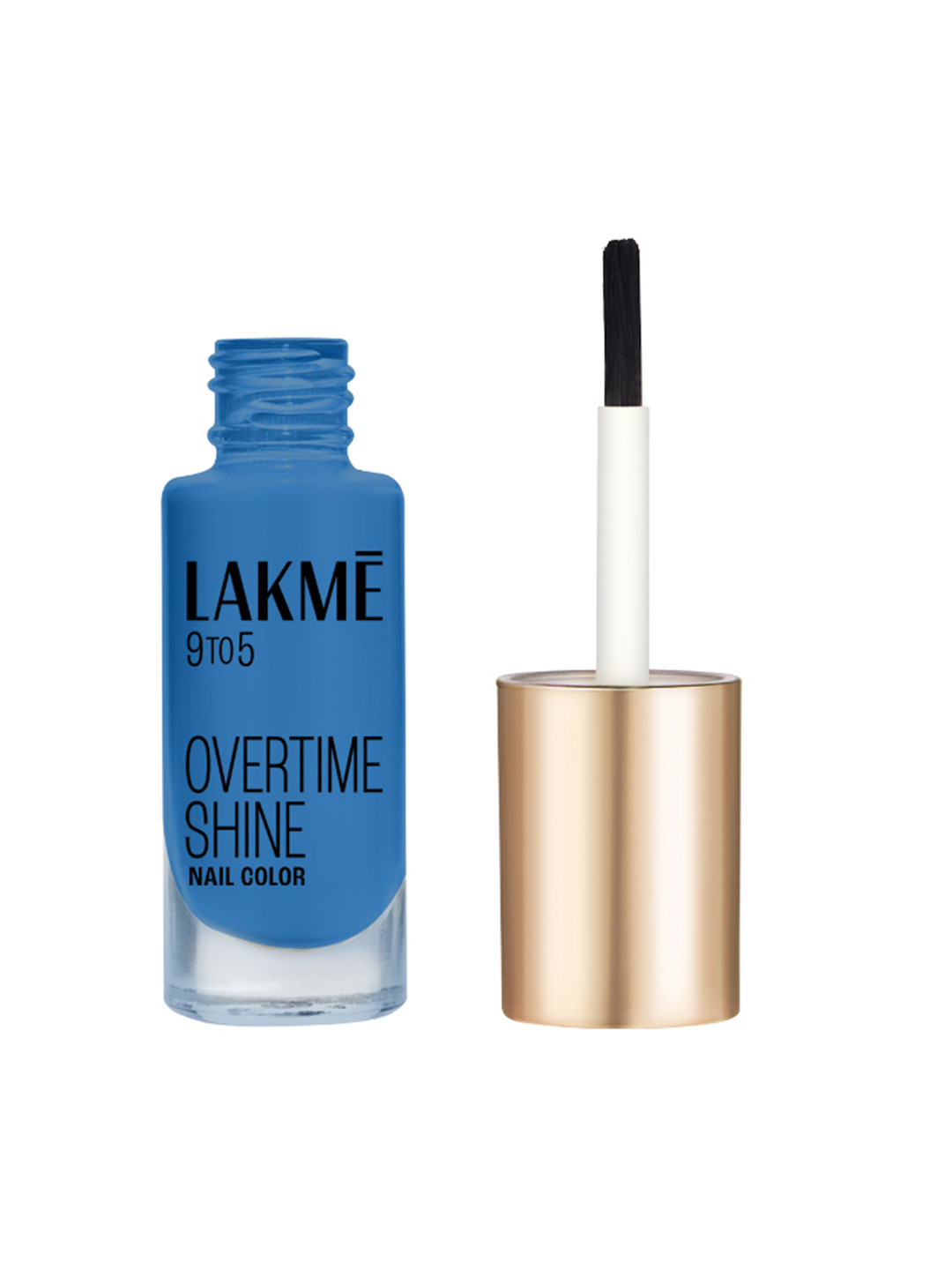 Lakme 9to5 Overtime Shine Glossy Long Lasting & Quick Dry Nail Color 6ml - Blue Ocean