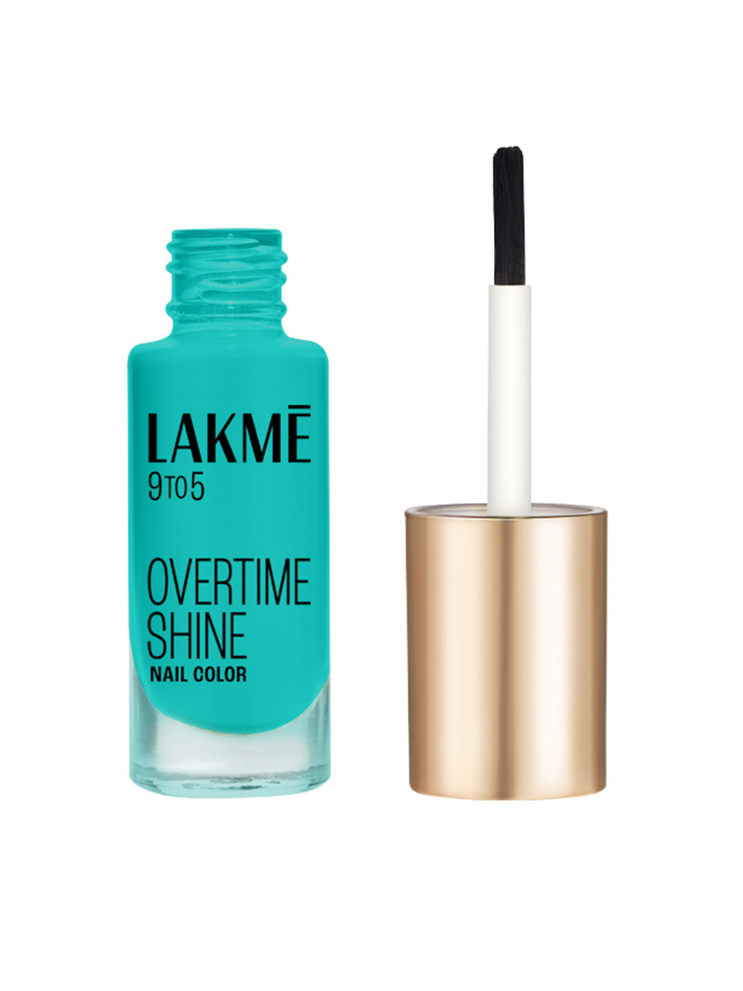 Lakme 9to5 Overtime Shine Glossy Long Lasting & Quick Dry Nail Color 6ml -  Turquoise Wave