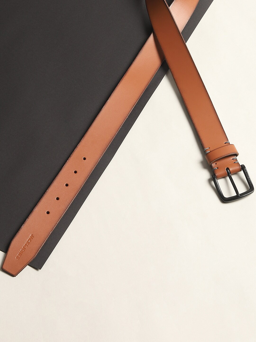 Jack & Jones Men Brown Leather Belt