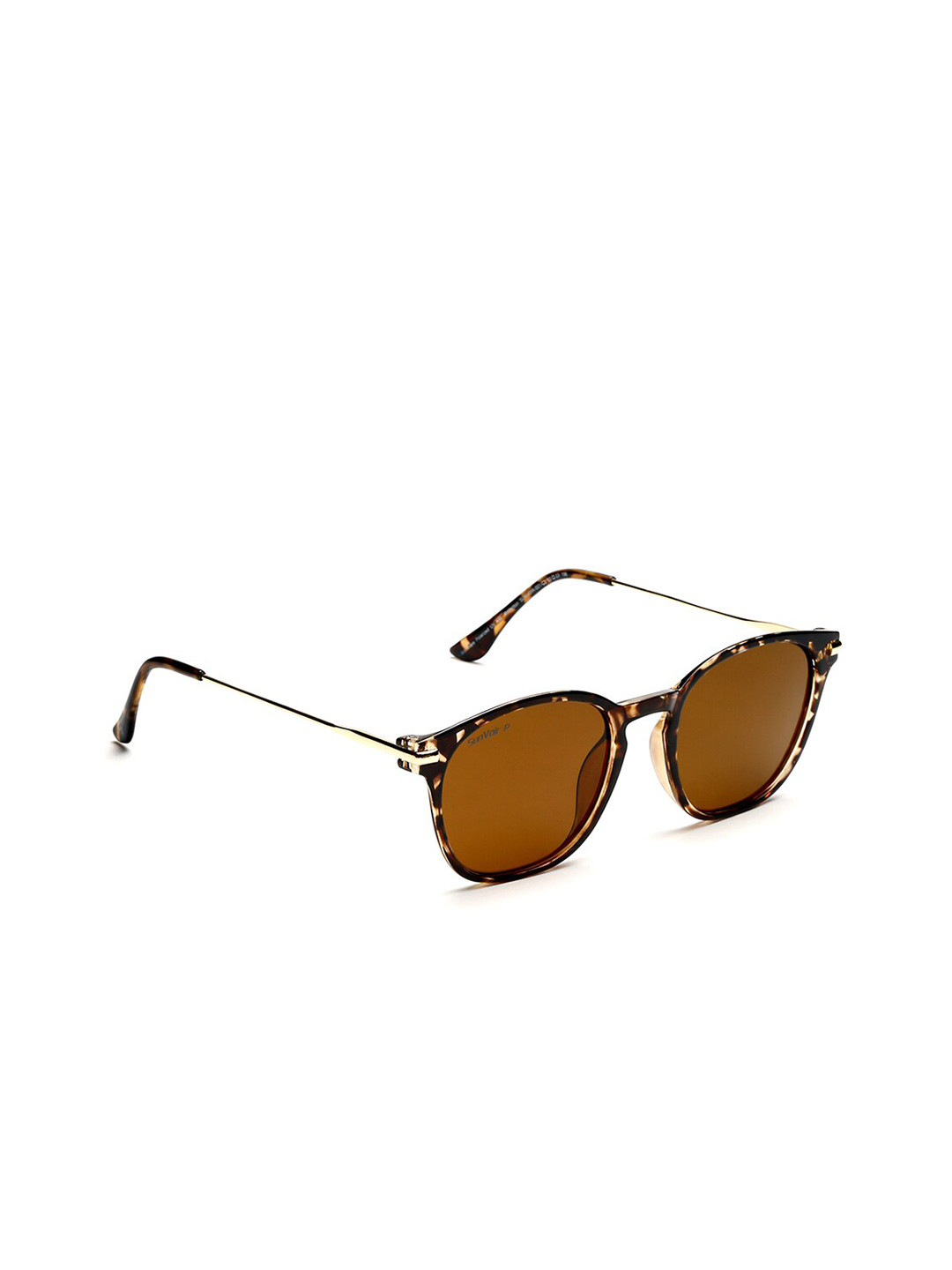 SunVoir Unisex Brown Lens & Brown Square Sunglasses with Polarised Lens SUNVOIR-001-C3