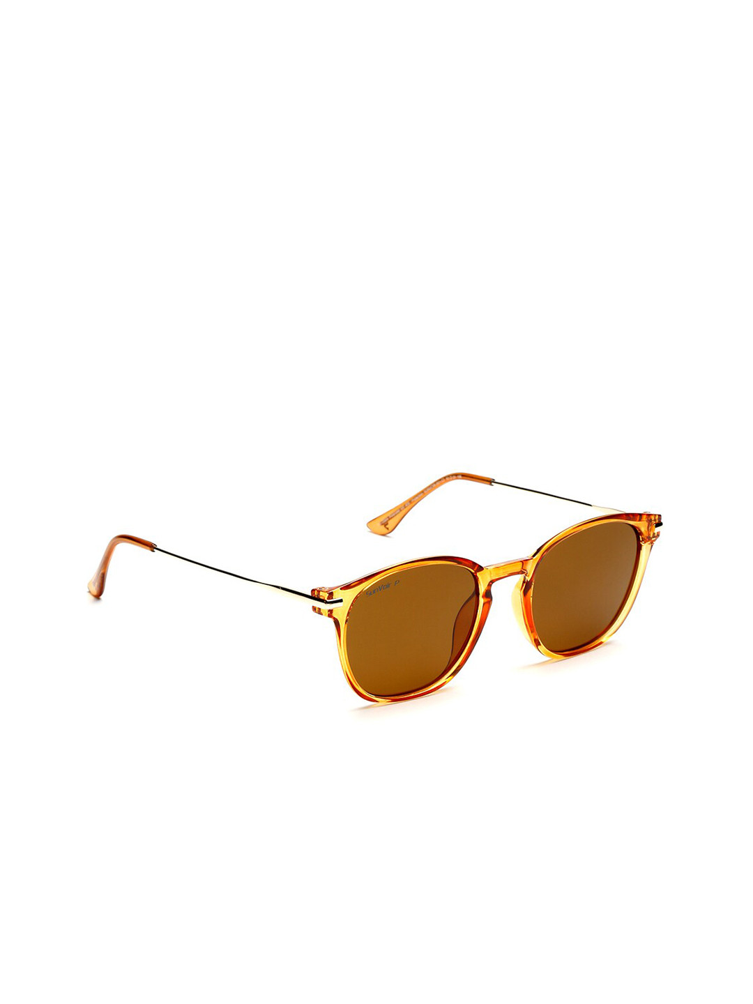 SunVoir Unisex Brown Lens & Orange Square Sunglasses with Polarised Lens 001-C2